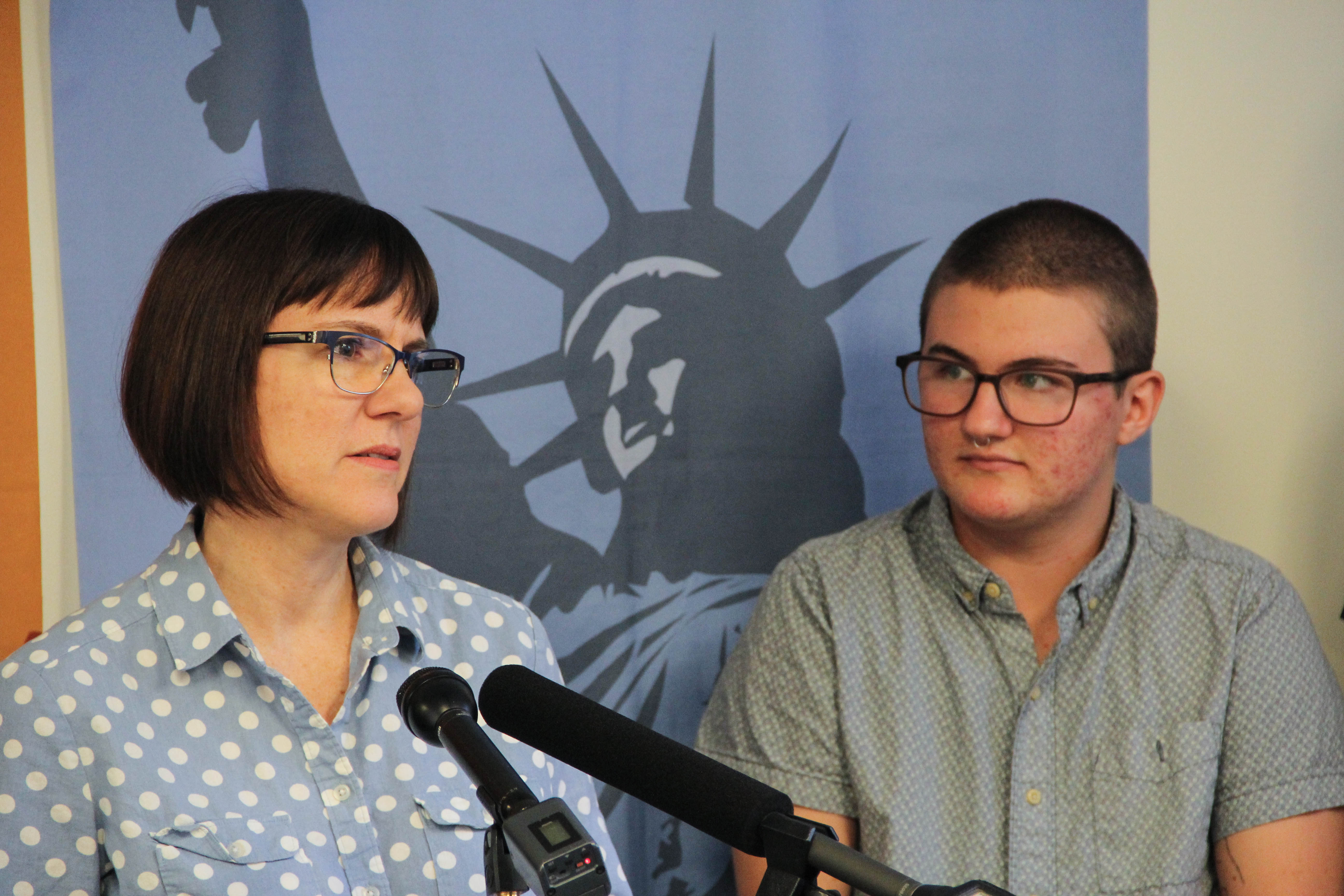 Photo of Pax Enstad and his mother Cheryl
