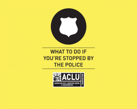 Cover of the wallet card: What to do if you're stopped by the police