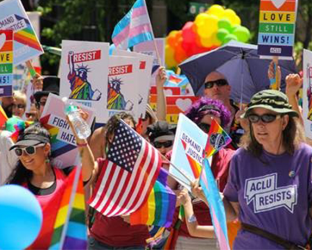 A photo from the Seattle Pride Parade