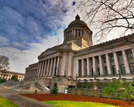 A photo of the Washington state capitol building