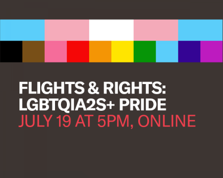 Flights & Rights: LGBTQIA2S+ Pride, June 14 at 5pm, online