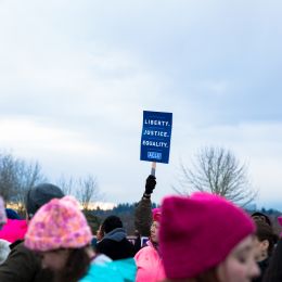 Photo of participants in the Seattle Women's March
