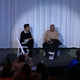 ACLU of Washington Deputy Director Michele Storms and ACLU National Deputy Legal Director Jeffery Robinson during Q&A at the February Flights and Rights Event