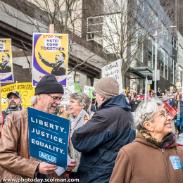 ACLU of WA marching in MLK march 2017