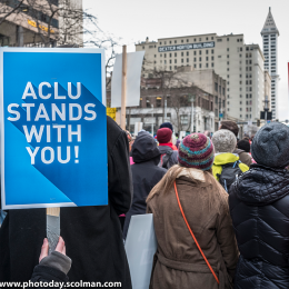 ACLU of WA marching in MLK march 2017