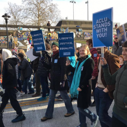 ACLU of WA marching in MLK march 2017