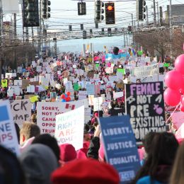 Photo of the Seattle Women's March in the International District