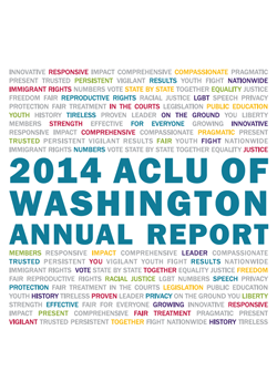 Cover of the 2014 ACLU of Washington Annual Report