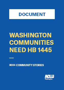 Document Cover Washington communities need HB 1445