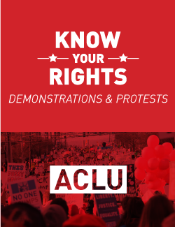 Cover of the protest and demonstration know your rights wallet card