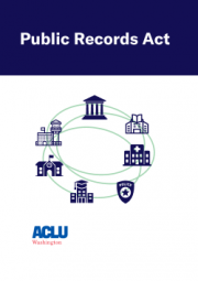 Public Records Act Cover with eccentric circles connecting illustrations of various government entities 