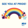 An image of a rainbow with the words "see you at pride" above it.