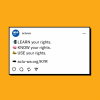 KYR Tweet - IG Learn your rights know your rights use your rights