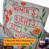 Gender Equality_IWD 2024 - IG 4 Ways the ACLU Continues to Fight for Gender Equality with a poster that says women's rights are human rights